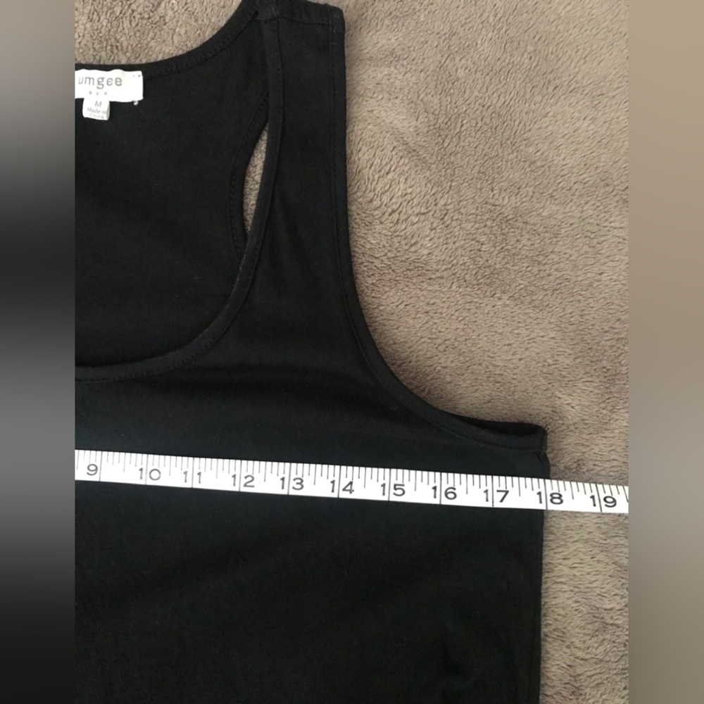 UMGEE-Black Lace Hem Tank Top size M - Picture 6 of 8